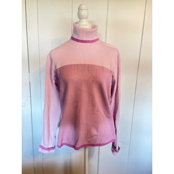 Relativity Sweaters - Relativity Women Size XLarge Pink Turtleneck Sweater